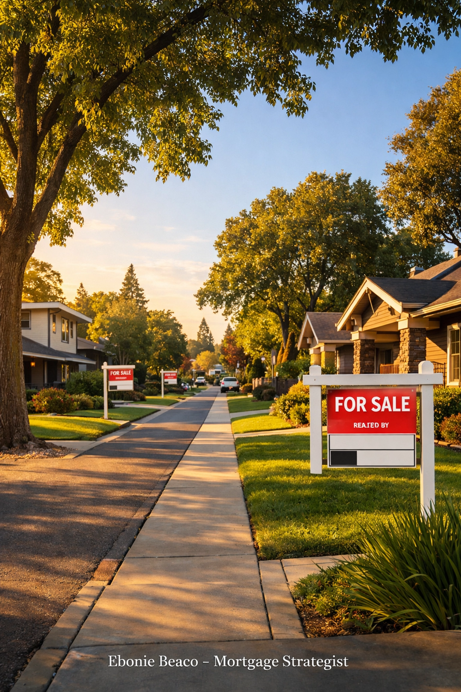 Tree-lined Sacramento neighborhood street with homes for sale, ideal for BRRRR real estate investing.