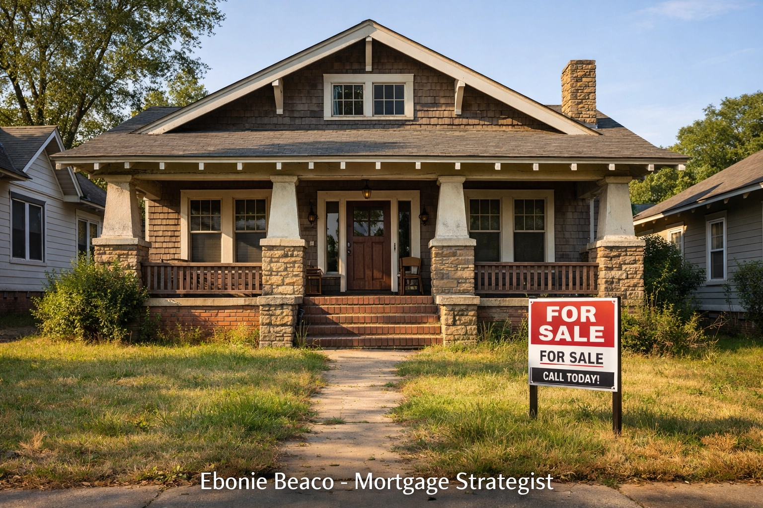 Distressed craftsman bungalow in Birmingham, Alabama, representing a $50,000 real estate investment acquisition.
