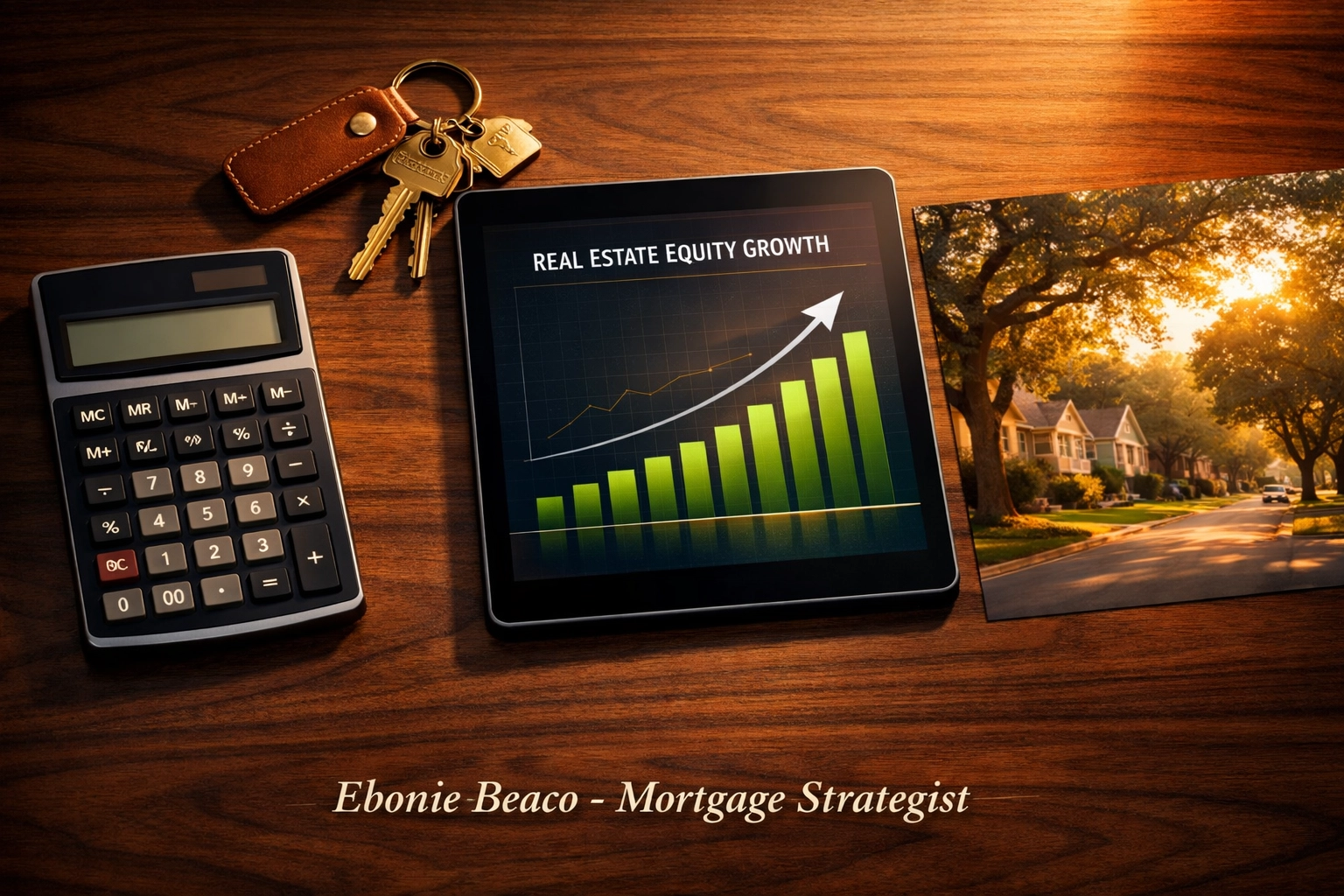 Financial tools and equity growth chart for Alabama investment property loans and rental strategy.