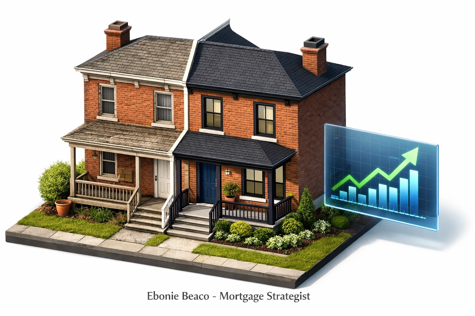 Richmond brick duplex before and after renovation showing equity growth for Virginia BRRRR investors.