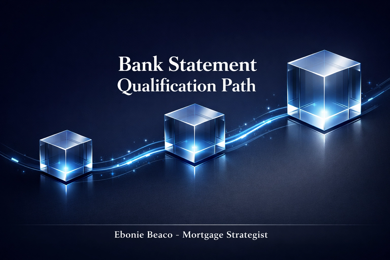 Bank statement loan qualification path flowchart for self-employed mortgage borrowers.