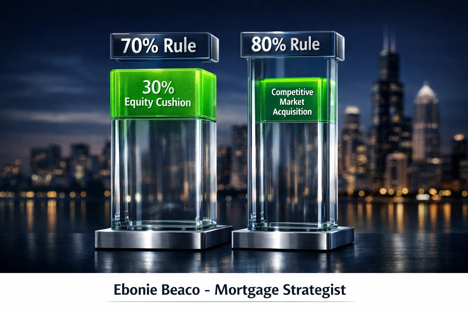 Comparison chart of the 70 percent rule versus the 80 percent rule for competitive real estate investing markets.