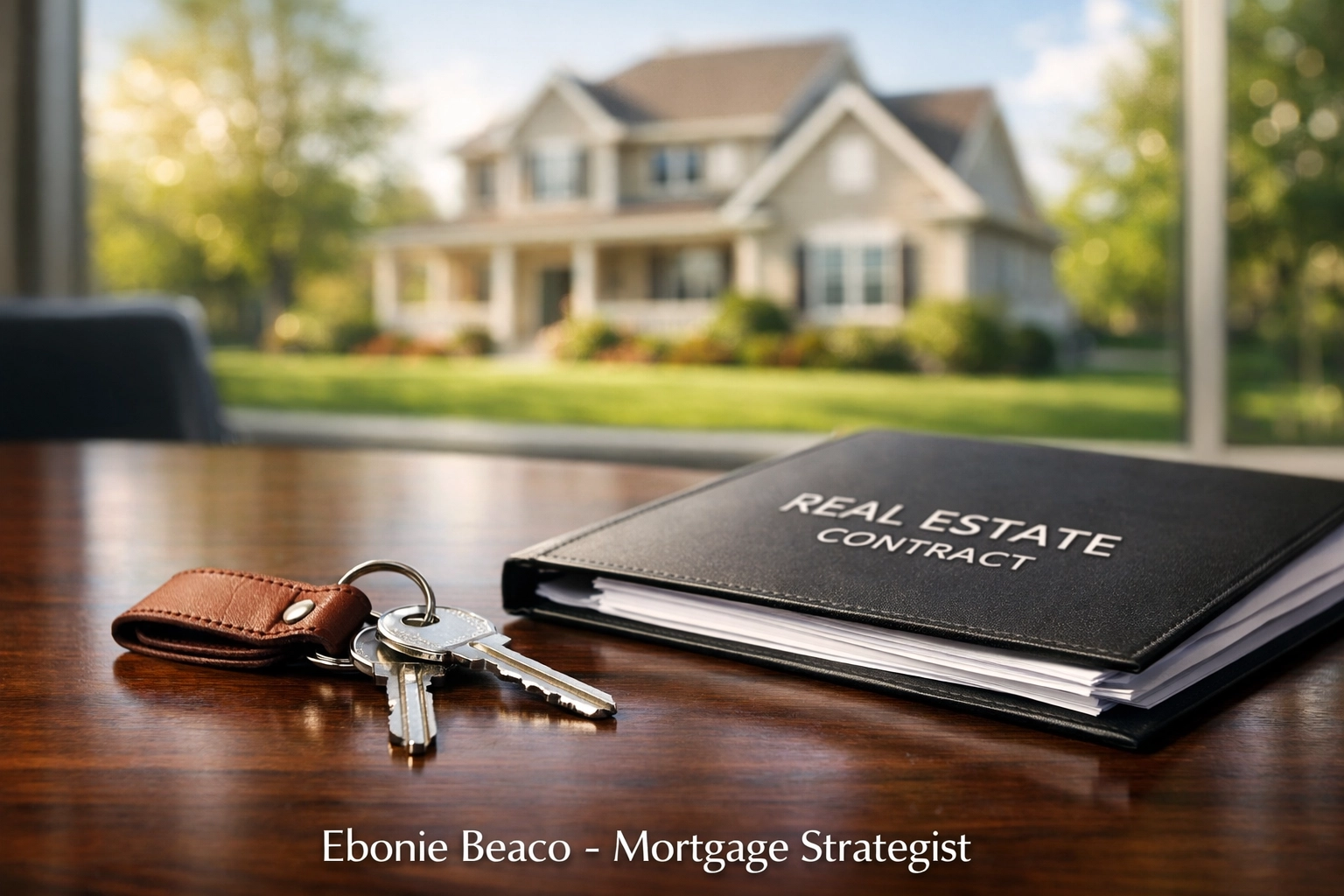 House keys and a real estate contract illustrating an earnest money deposit for wholesaling houses.