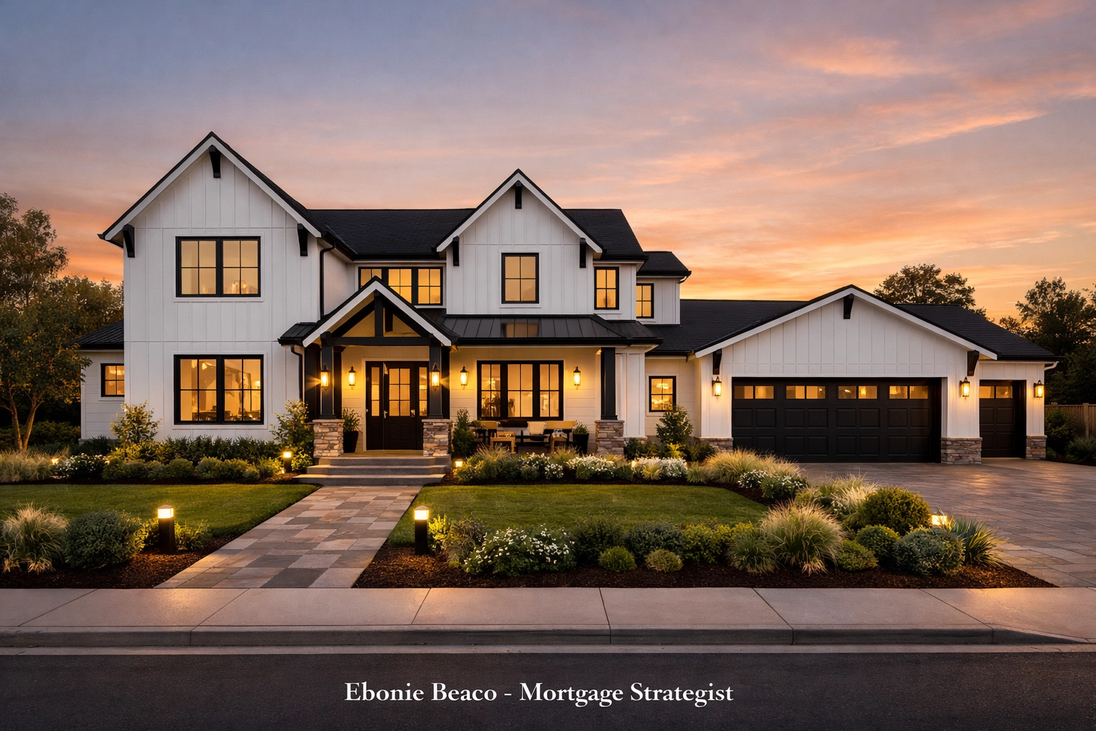 Modern farmhouse exterior representing high-value properties for wholesaling houses and real estate investing.