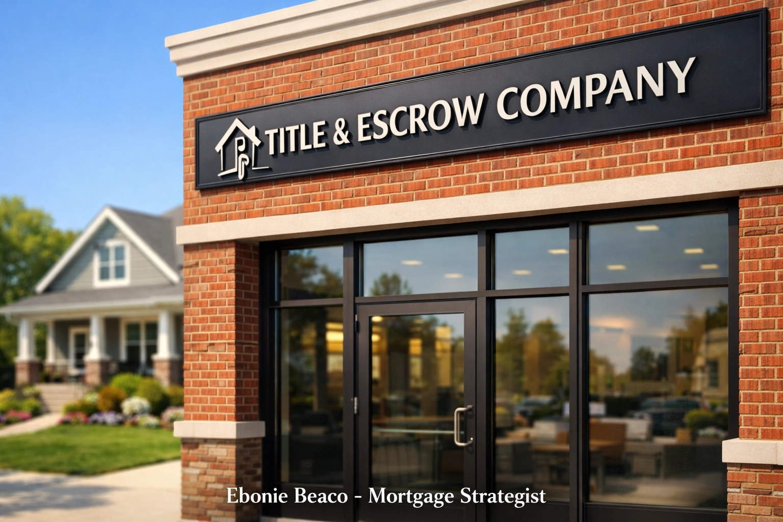 Title and escrow company office building where real estate wholesalers close off-market deals.