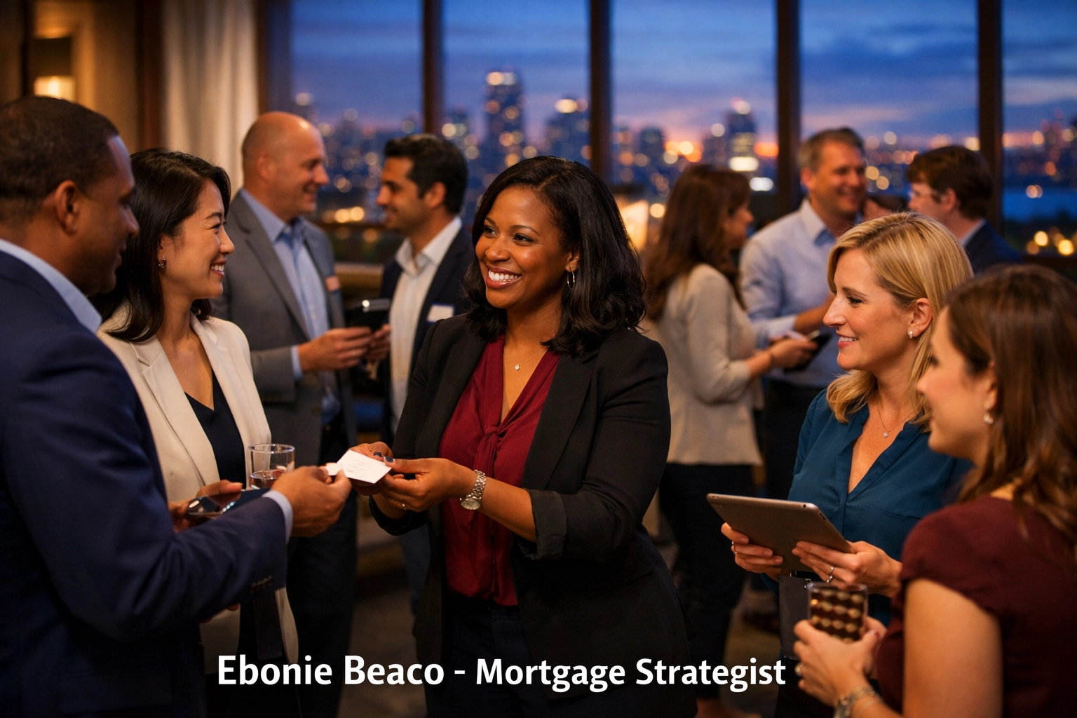 Real estate investors networking at a professional event to build a wholesale real estate buyers list.