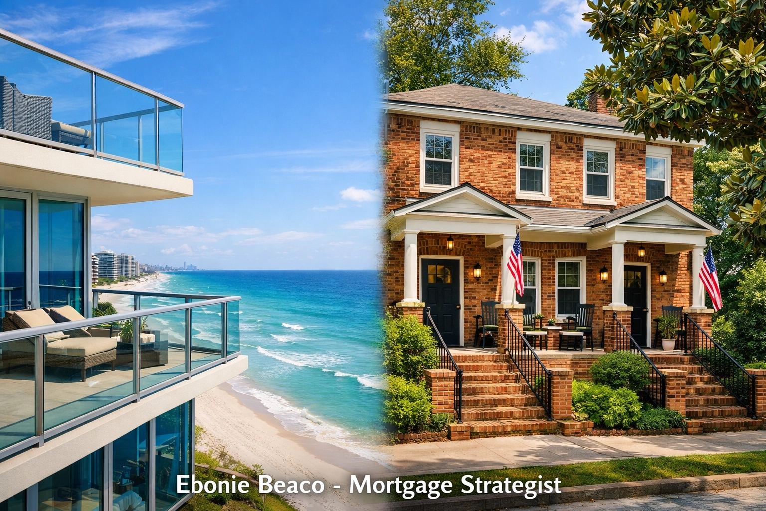 Investment portfolio featuring a Florida beachfront condo and an Atlanta rental duplex.