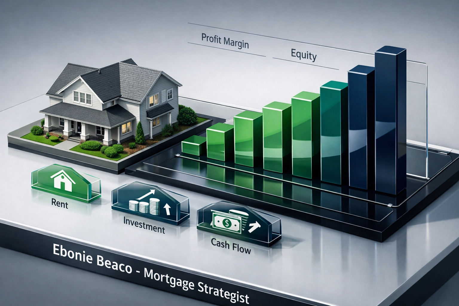 Real estate investment dashboard displaying DSCR ratio and cash flow analysis for rental properties.