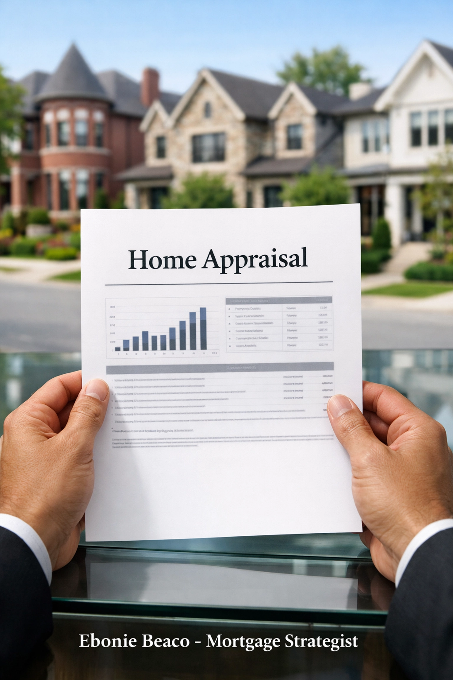 Reviewing a home appraisal report to secure a loan from an Alabama HELOC lender.