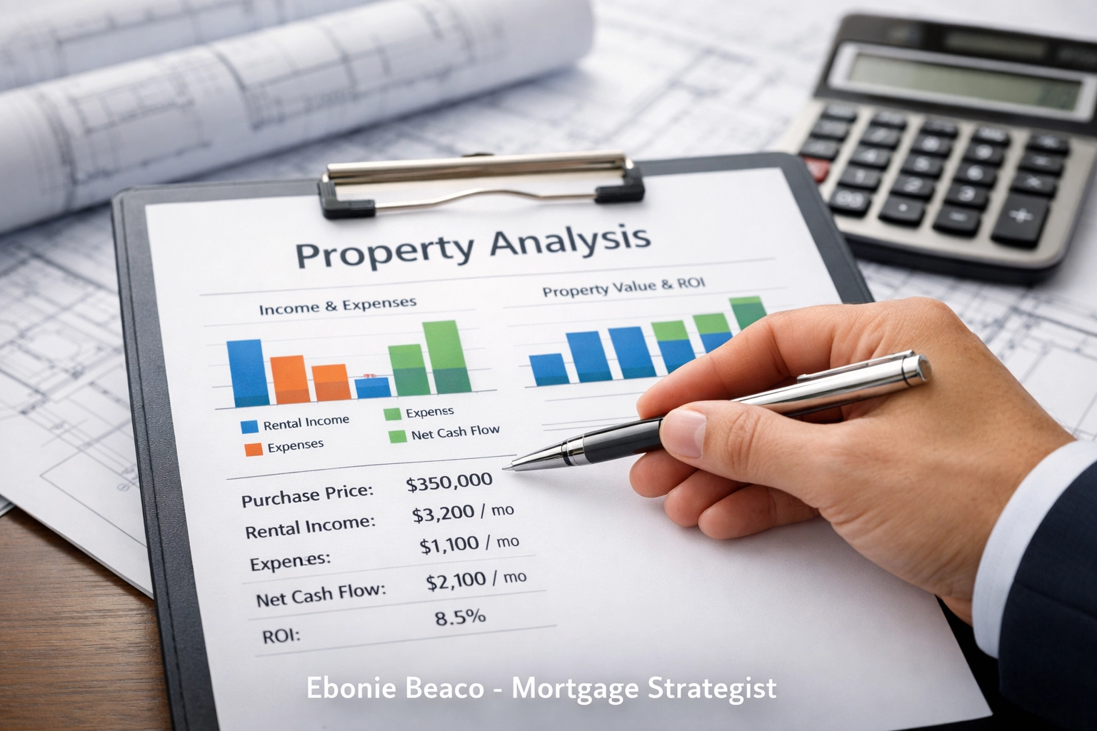 Detailed real estate investment analysis showing profit projections and financing for a fix and flip project.