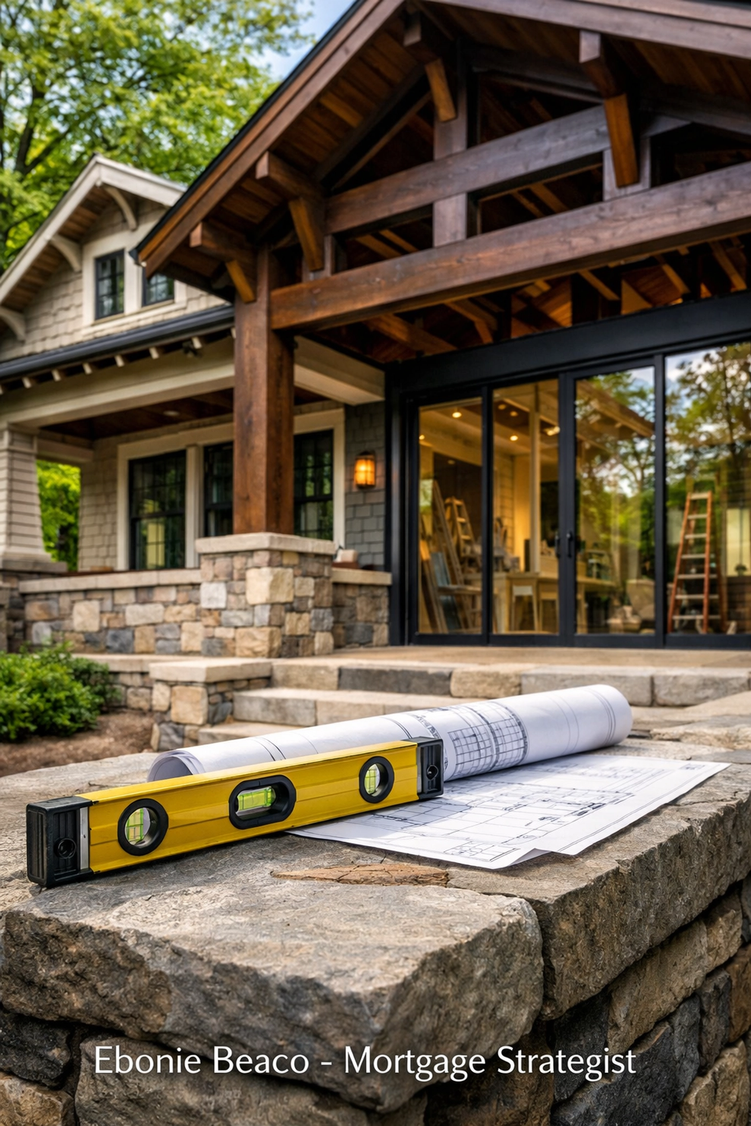 Renovated Atlanta craftsman home with blueprints, representing a Georgia fix and flip loan project.