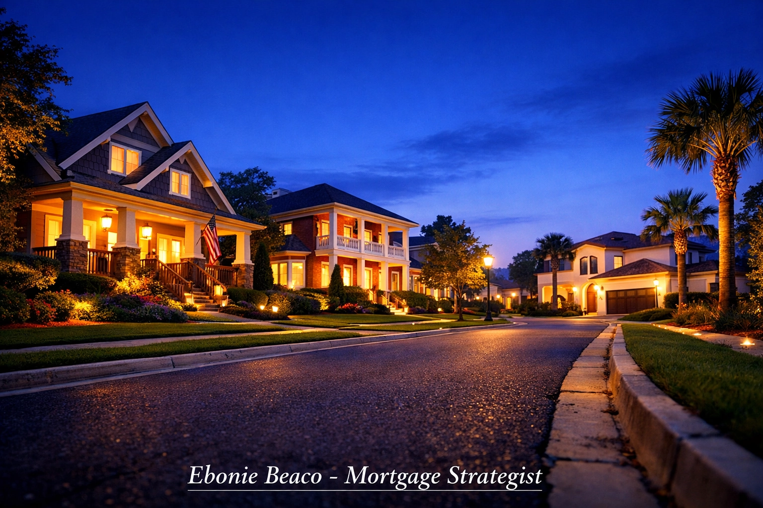 Prosperous Southeast neighborhood featuring Florida and Georgia home styles for real estate investment.