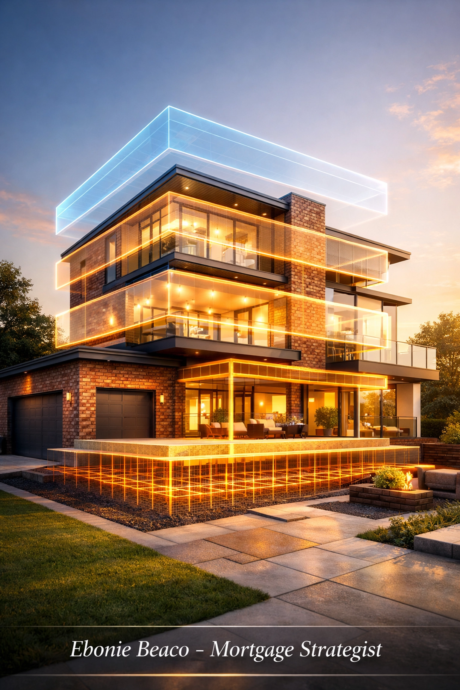 A modern suburban home illustrating increasing property value and home equity potential for a HELOC.