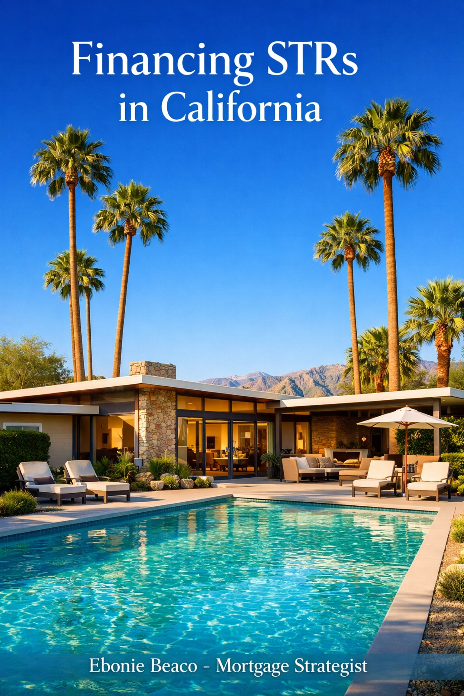 Modern Palm Springs vacation home illustrating the benefits of financing short-term rentals in California.