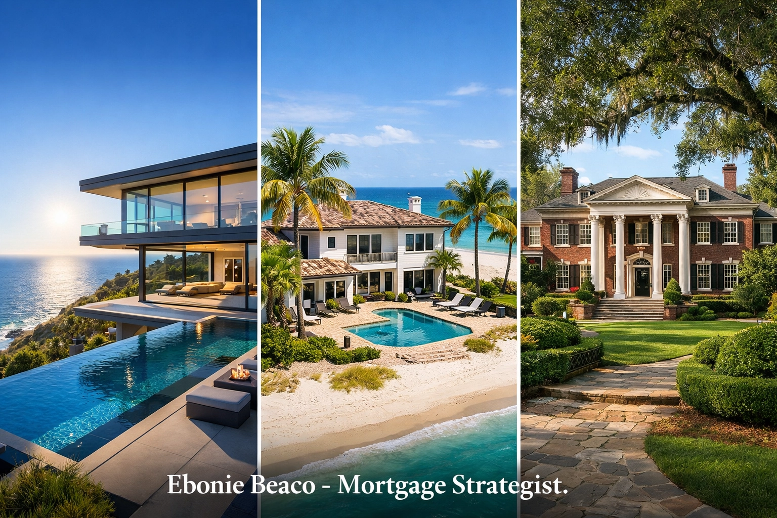 Comparison of luxury real estate in California, Florida, and Atlanta for home equity loan options.