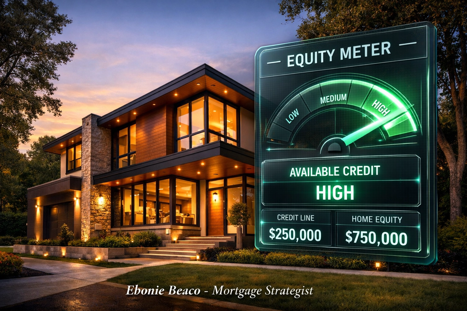 Modern Atlanta home showcasing an available home equity line of credit for homeowners.