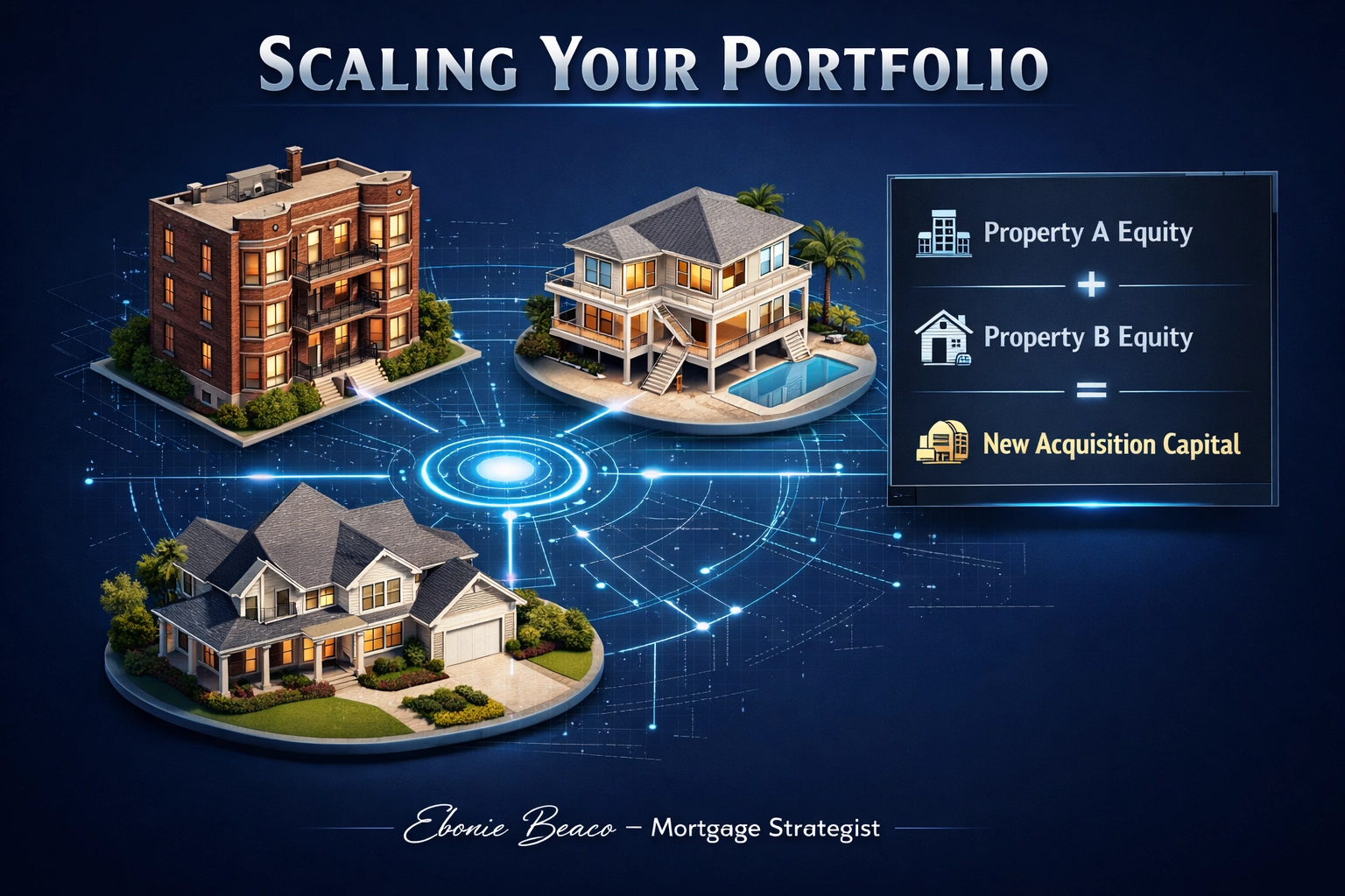 Real estate cross-collateralization strategy linking multi-unit and single-family rental equity.