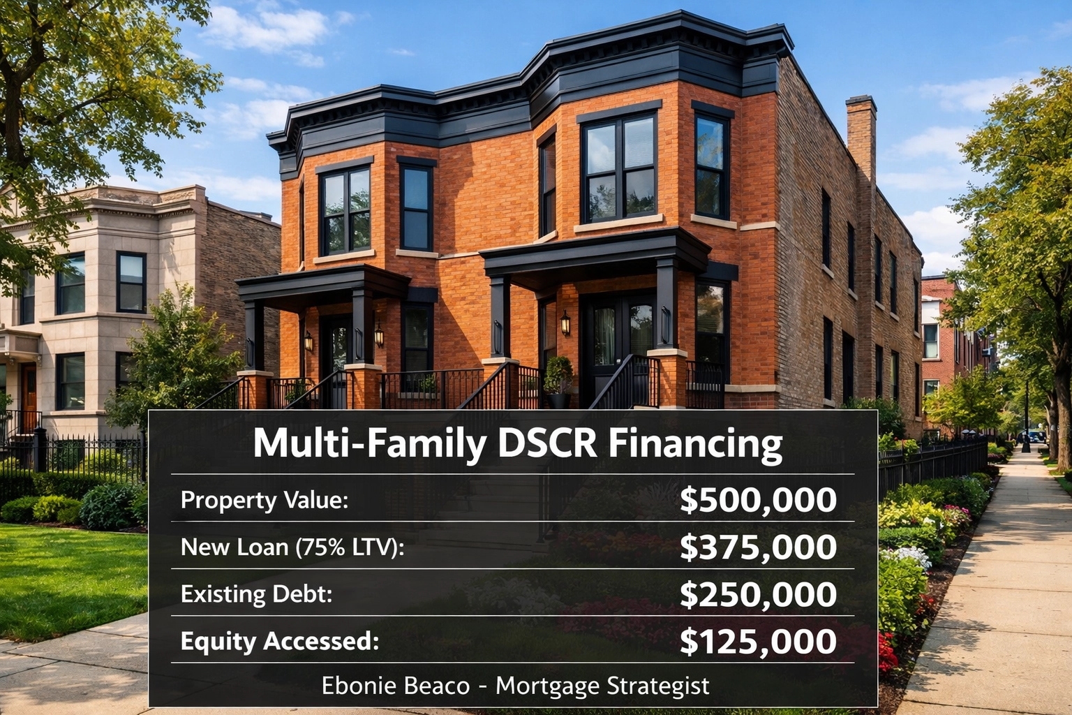 Renovated duplex illustrating a DSCR cash-out refinance strategy to access property equity for reinvestment.