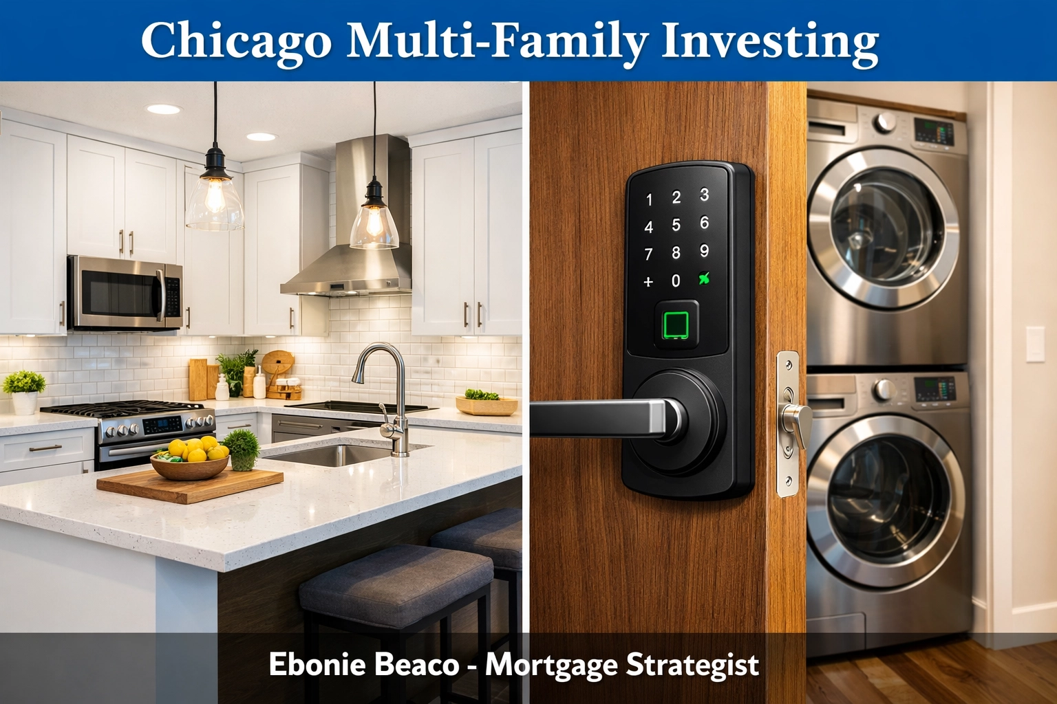 Modernized kitchen and smart home features representing high ROI value-add strategies for Chicago landlords.