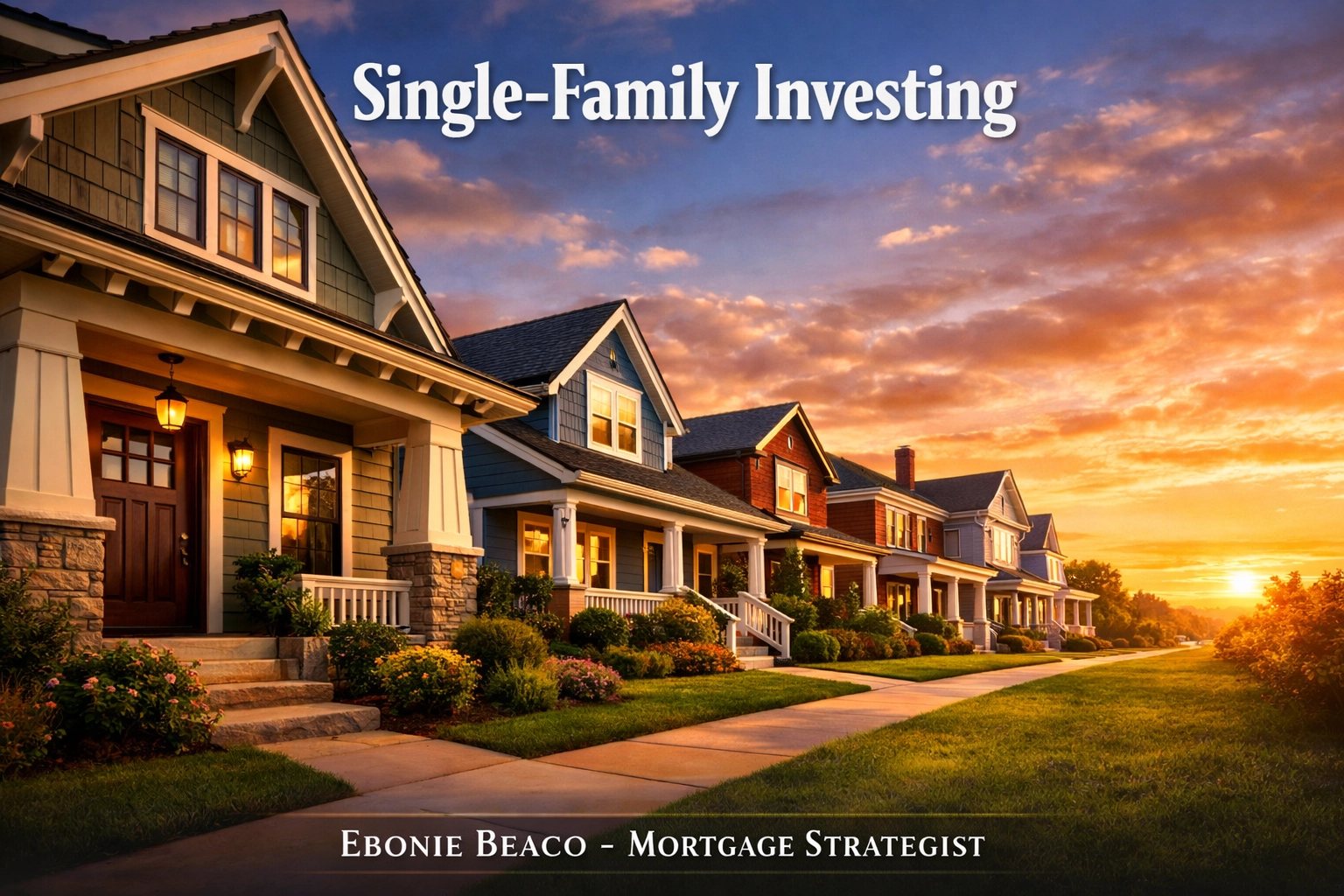 Diverse suburban rental properties showcasing a successful and growing real estate investment portfolio.