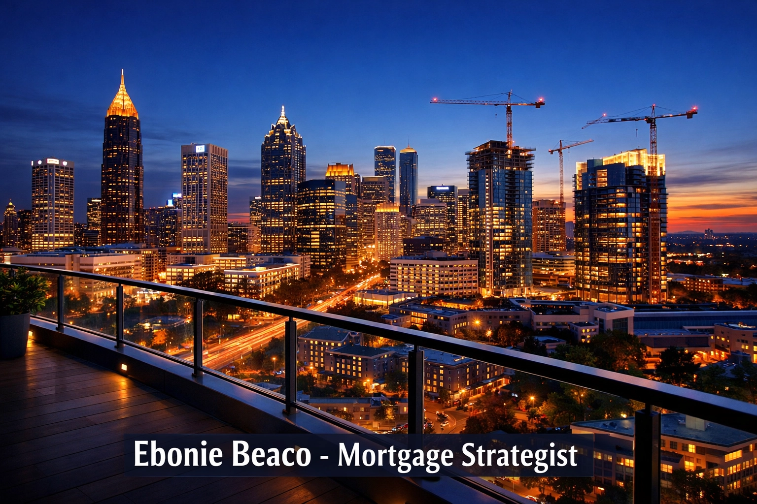 Modern Atlanta skyline at dusk highlighting urban growth for Atlanta investment property opportunities.