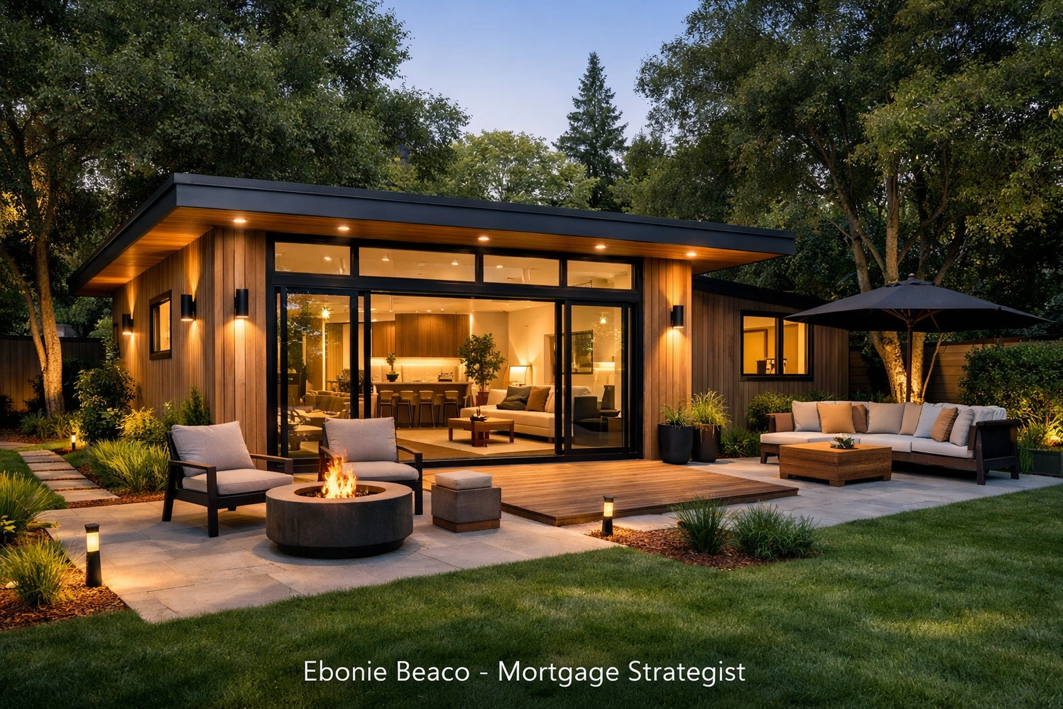 Luxury backyard ADU renovation funded through a home equity line of credit.