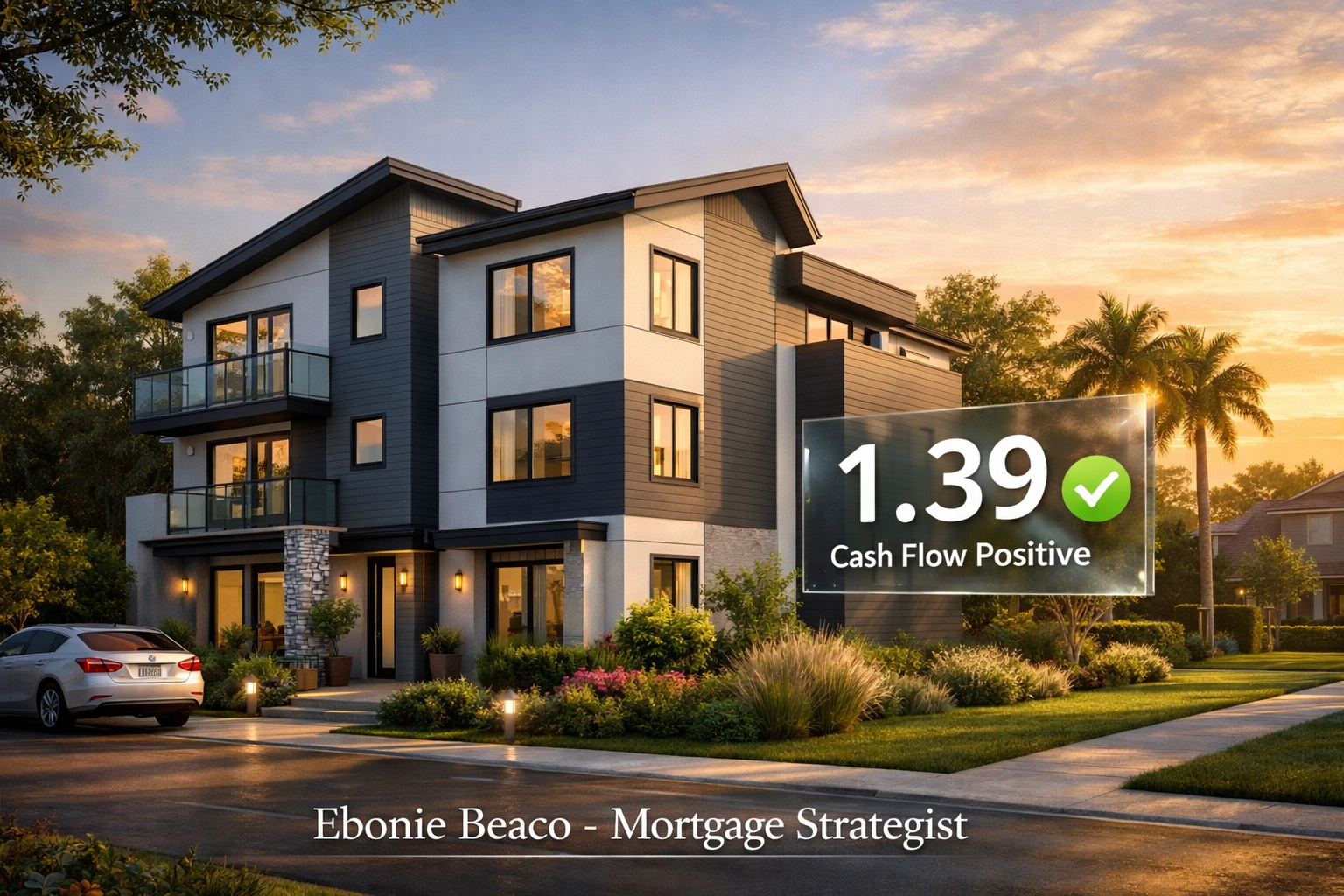 An Orlando fourplex showing a positive DSCR ratio of 1.39 for real estate investment cash flow analysis.