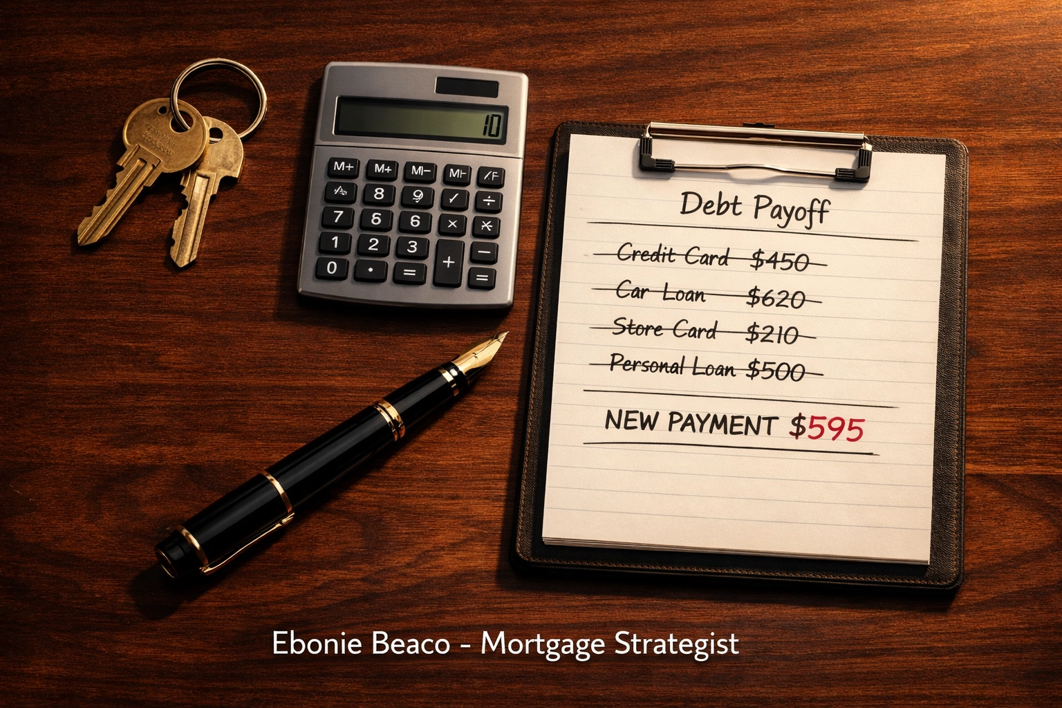 Strategic debt consolidation overview showing how a cash-out refinance reduces high-interest monthly debt payments.