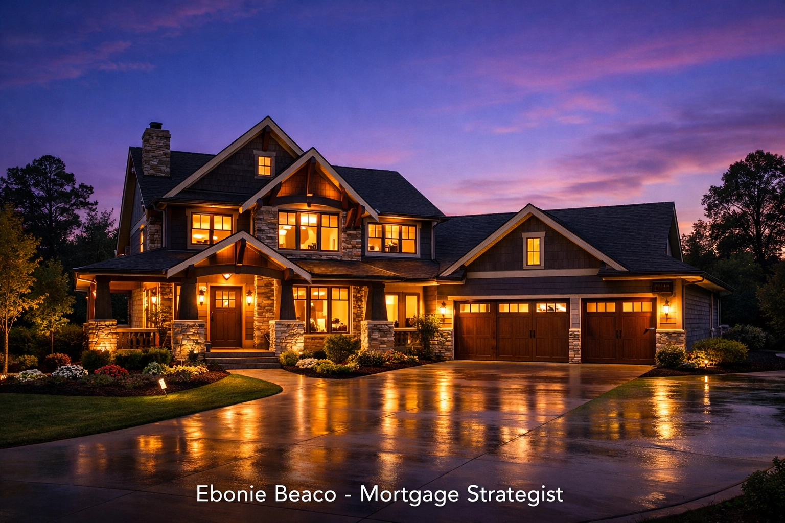 A luxury Alabama craftsman home at twilight symbolizing real estate stability and long-term property value in 2026.