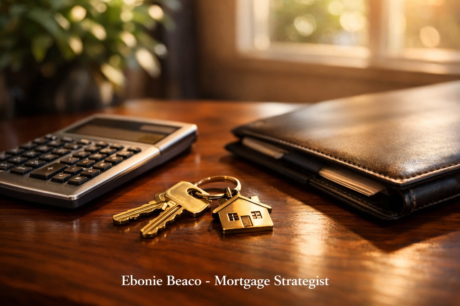House keys and mortgage calculator on a desk representing a successful Kentucky home closing strategy.