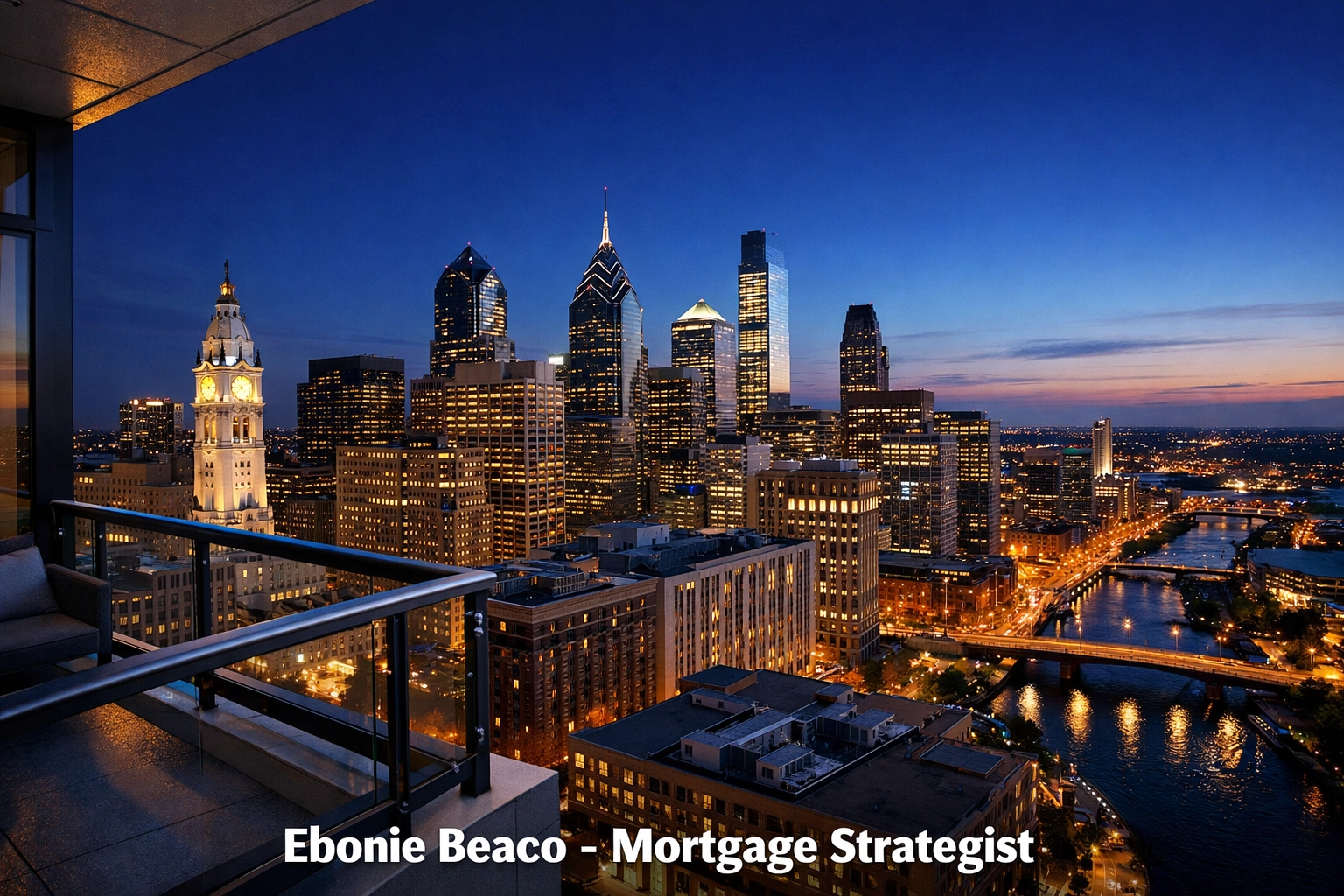 Modern balcony view of a metropolitan skyline at dusk, highlighting urban real estate market expansion opportunities.
