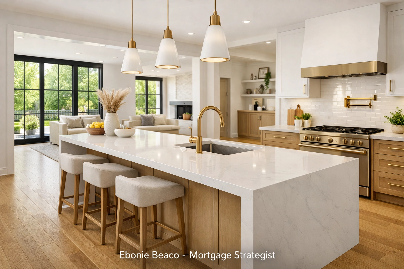 Modern luxury kitchen renovation in Birmingham, Alabama, highlighting profit potential for fix and flip investors.