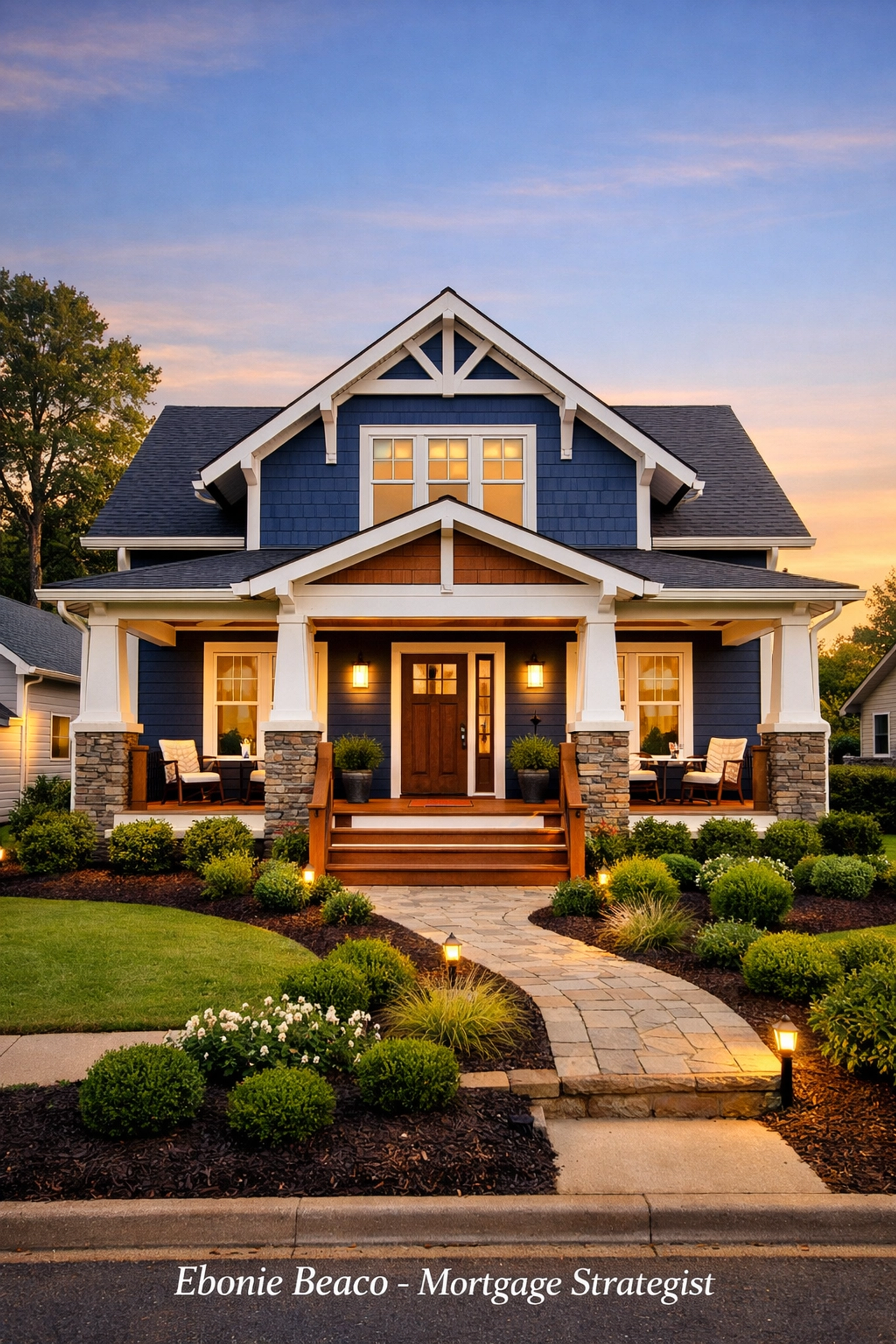 High-end renovated craftsman home in Alabama, showcasing successful fix and flip real estate investment results.