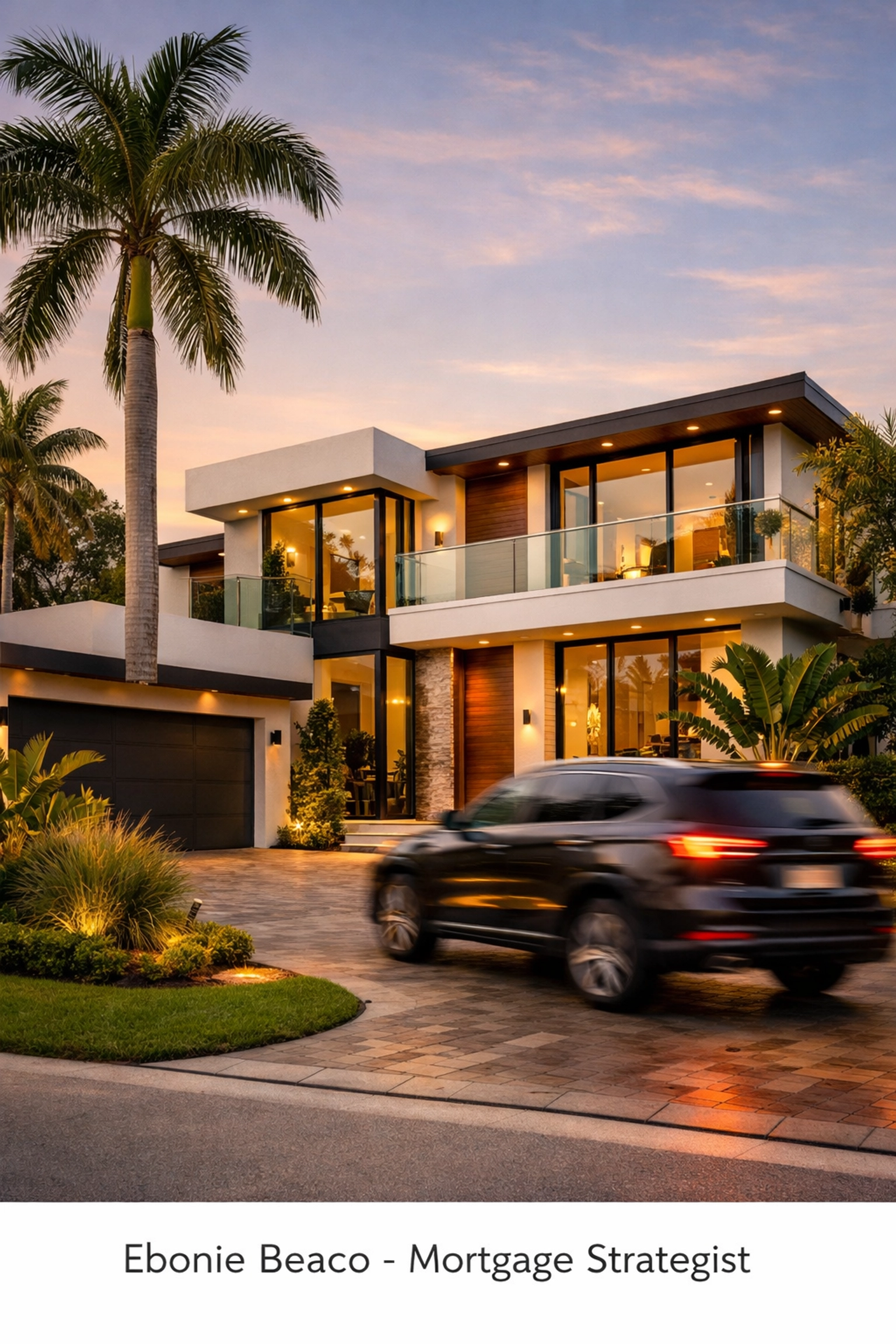 Modern luxury home in Florida representing fast real estate transactions using bridge financing.