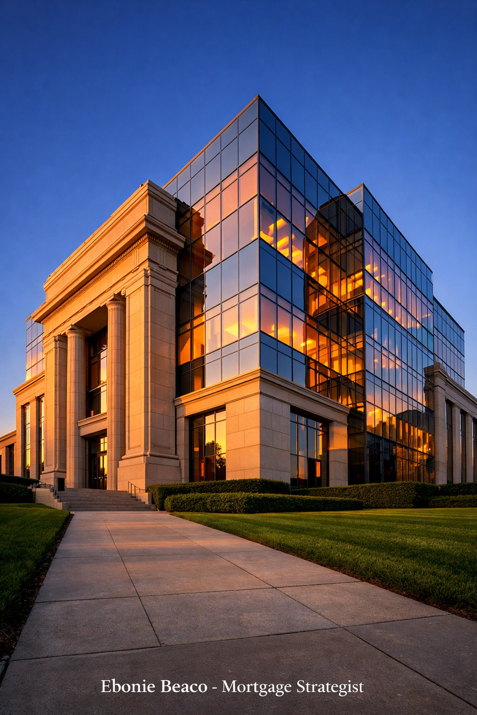 Exterior of a classic professional bank building representing institutional stability for Missouri real estate investors.