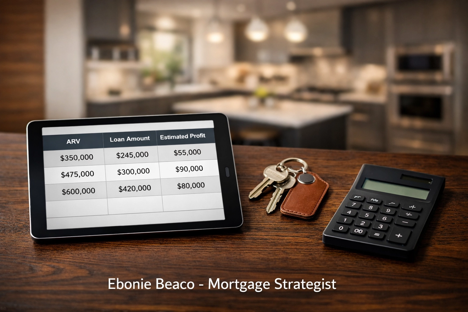 Financial spreadsheet for real estate investment ROI, featuring ARV and loan calculations for a Michigan flip.