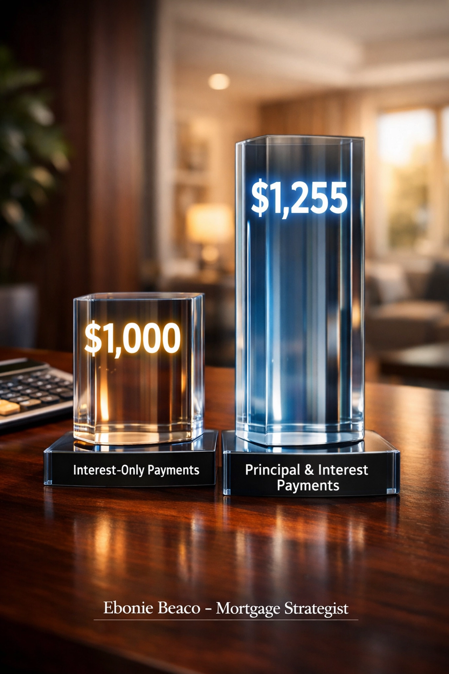 Comparison of California HELOC interest-only payments and the higher cost of principal repayment.