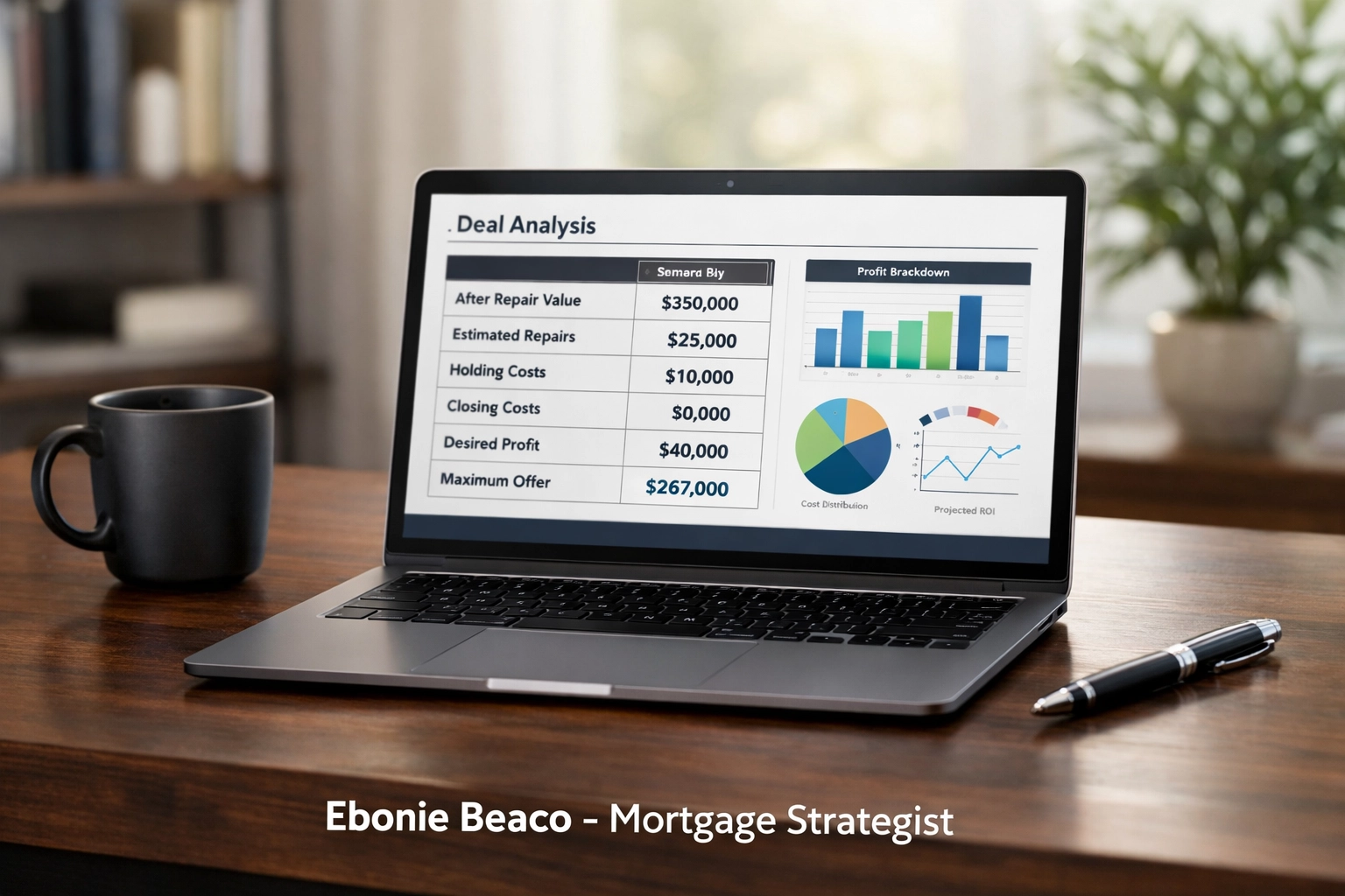 Real estate investment deal analysis showing the Maximum Allowable Offer (MAO) calculation on a digital screen.