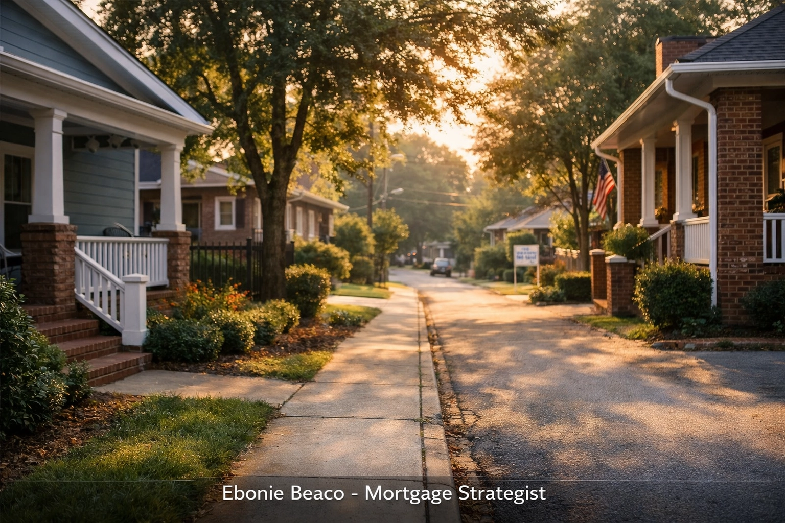 Atlanta Georgia residential neighborhood street with renovated homes for real estate wholesale investors.