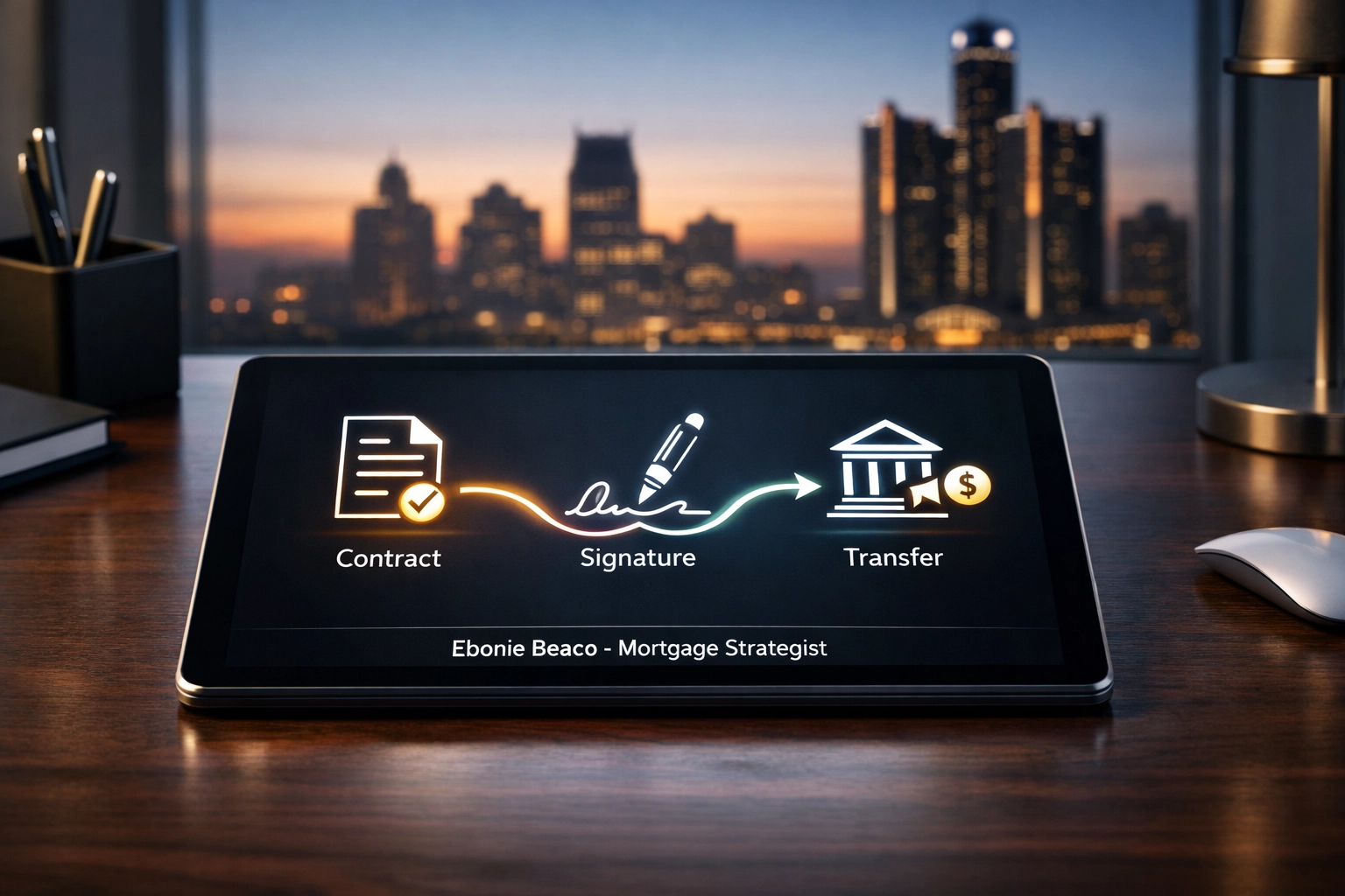 Infographic showing the real estate contract assignment process for wholesalers in Detroit, Michigan.