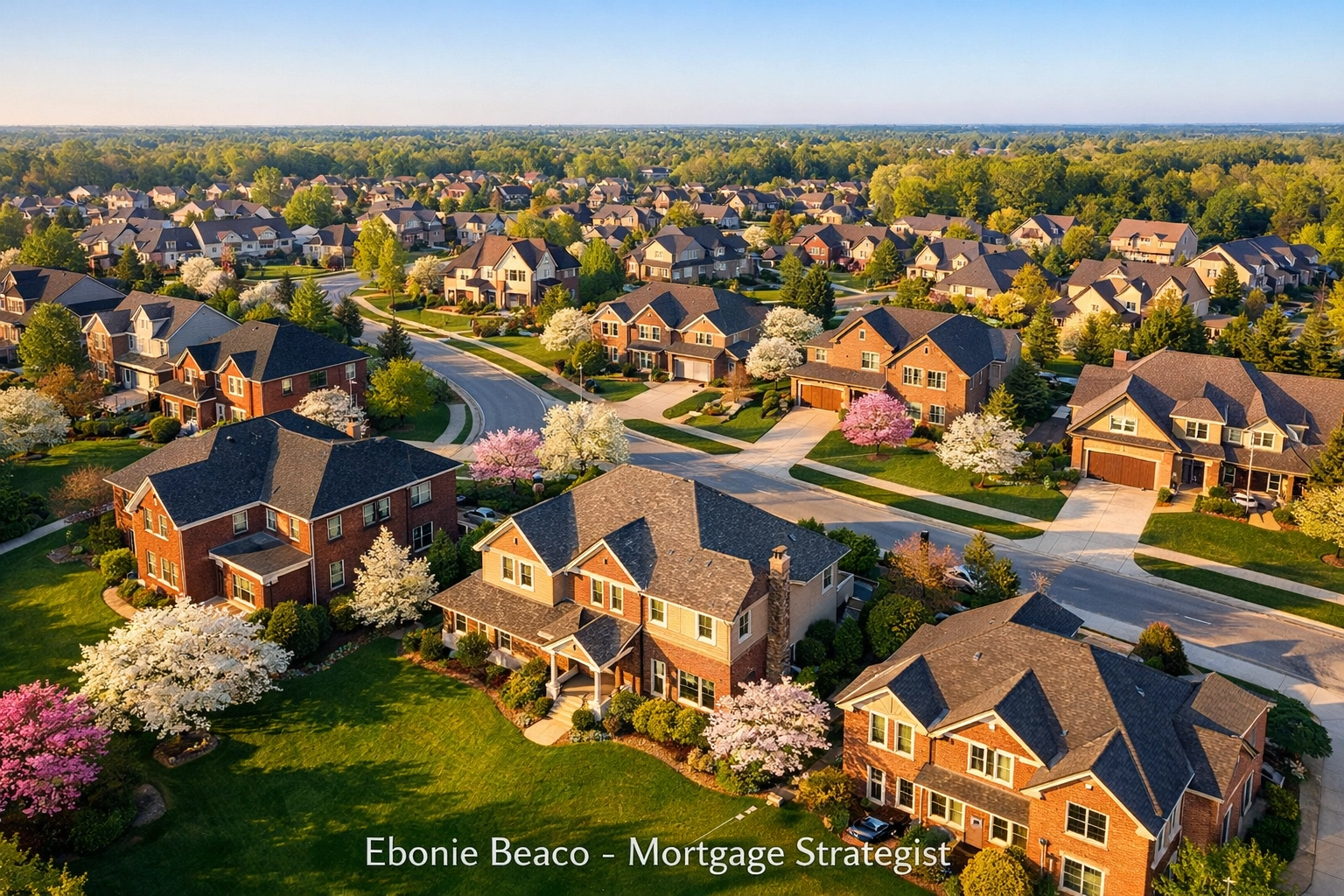 Aerial view of a Michigan residential neighborhood representing the local housing market for real estate investors.
