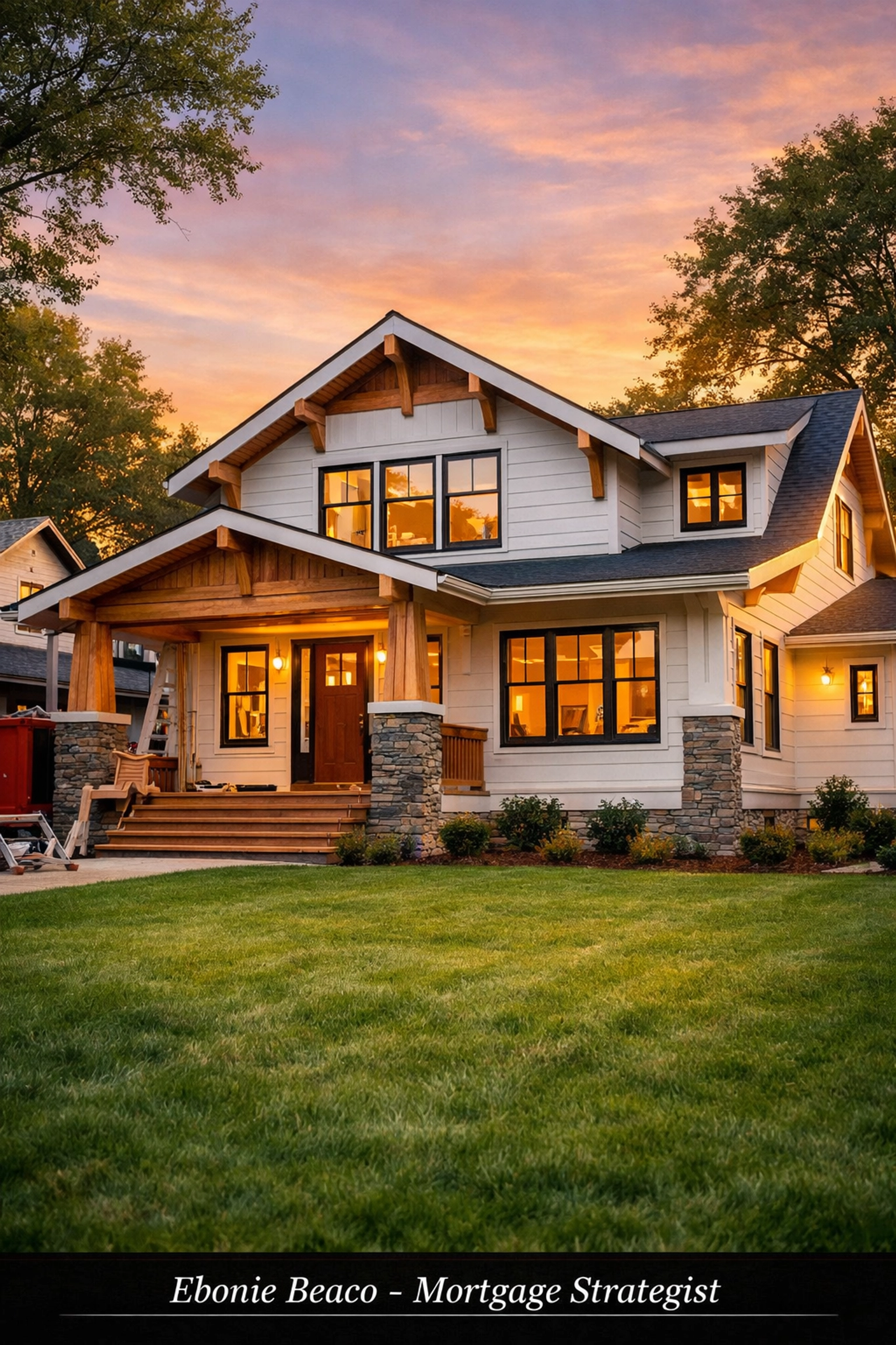 A renovated Craftsman house illustrating the profit potential and ARV of a wholesale investment.