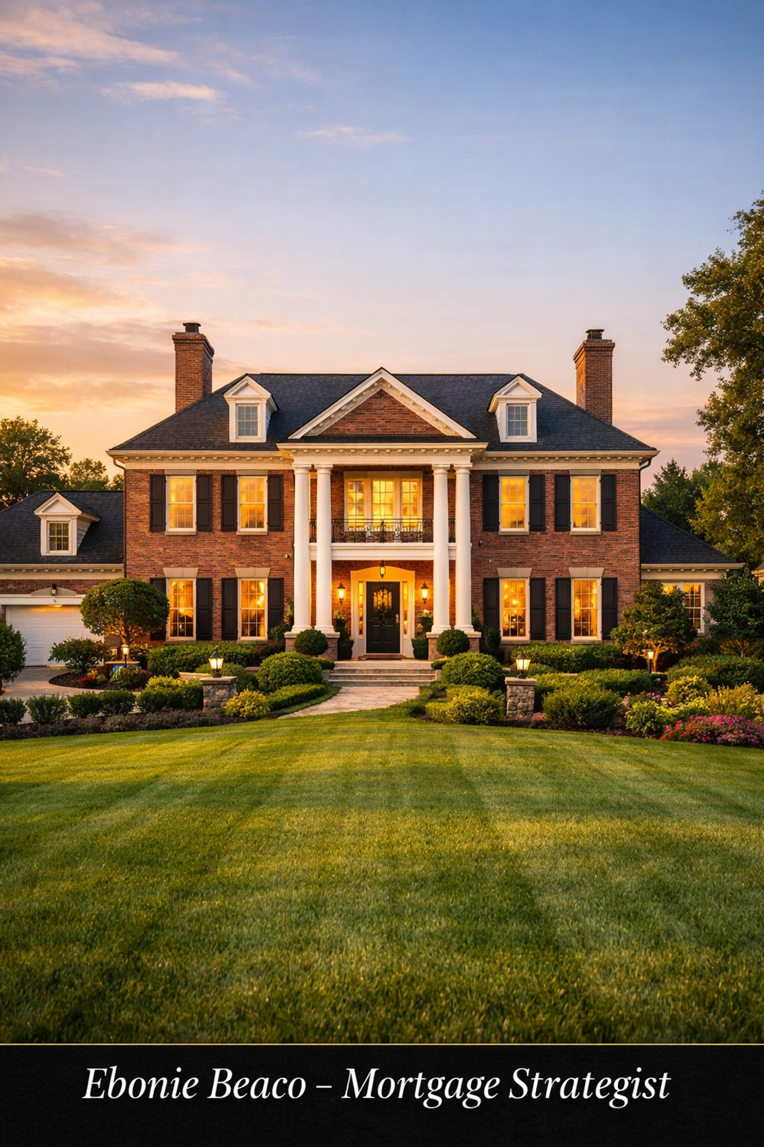 Stately brick colonial home in Indiana representing high property value and home equity potential.