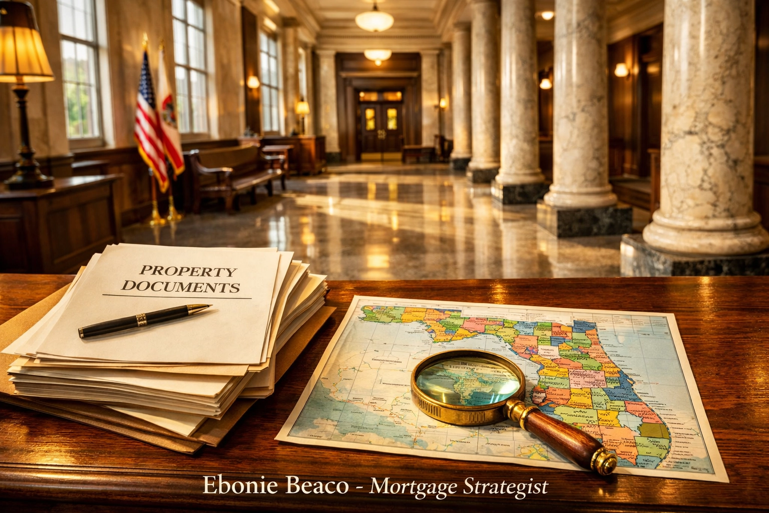 Researching Florida tax deed sales using property documents and county maps for real estate investing.