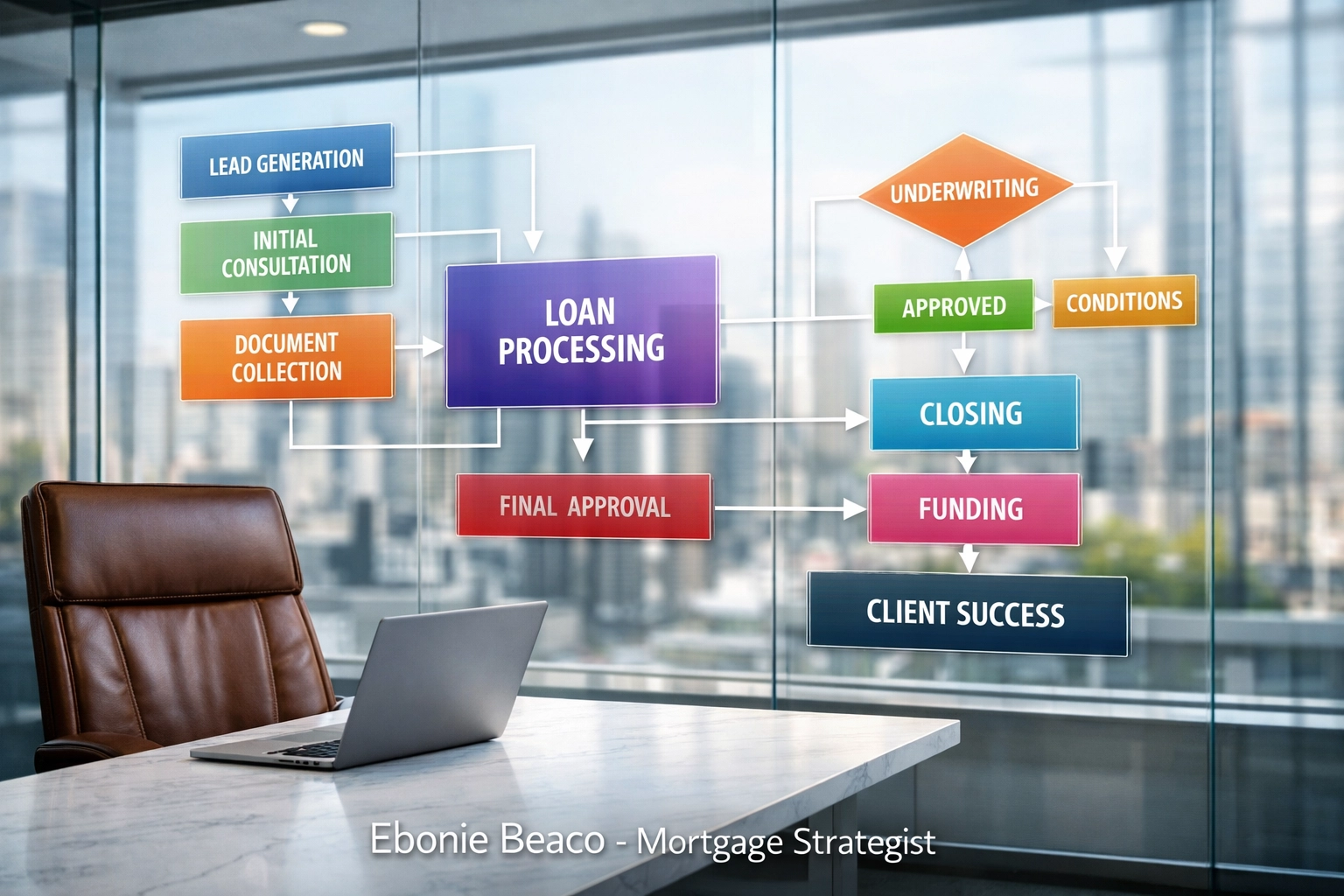 Workflow diagram for real estate wholesale lead generation and contract assignment processes.