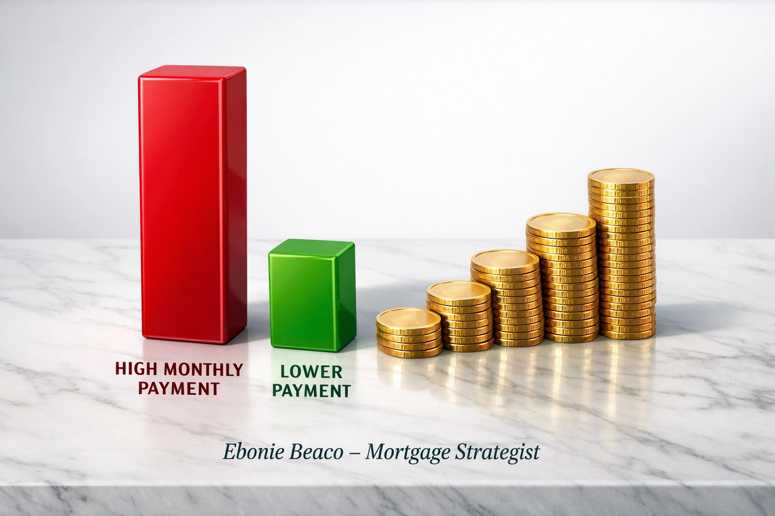 Chart comparing high monthly debt payments against the lower interest rates of a home equity line.