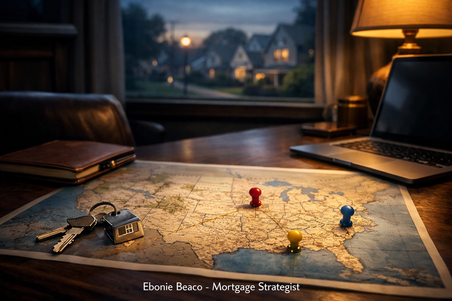 Map highlighting multi-state renovation strategy using home equity in Indiana, Florida, and Virginia.