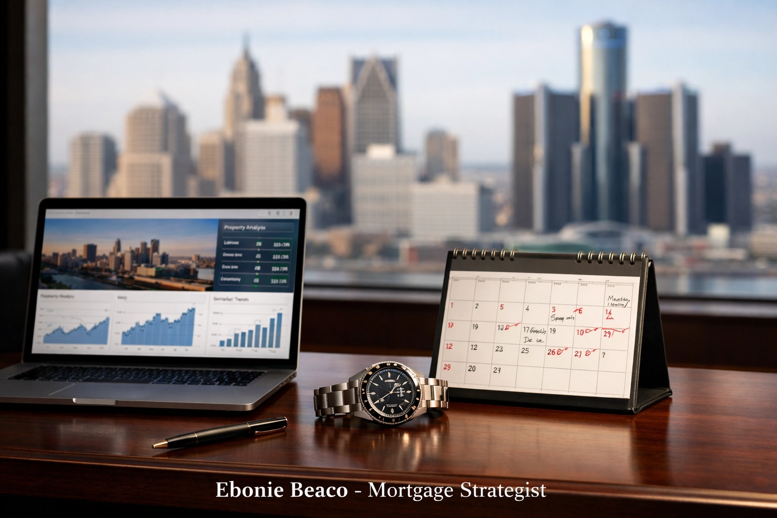 Detroit investor office with real estate data, focusing on 1031 exchange timelines and Michigan commercial financing.