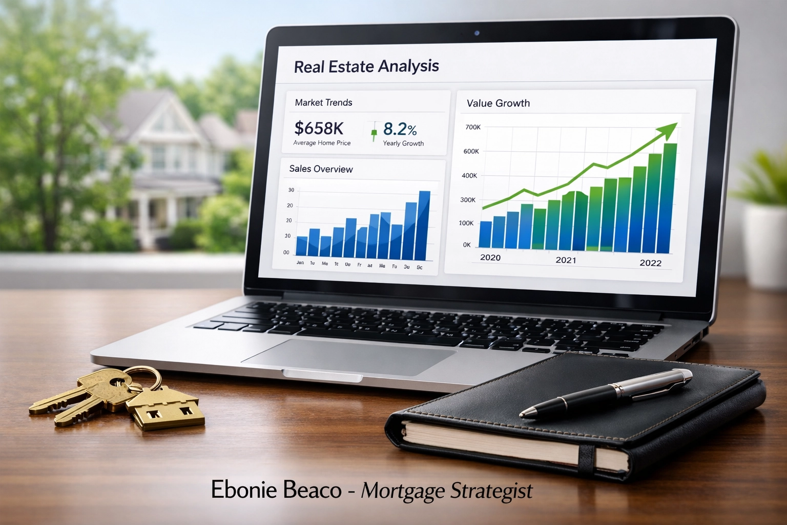 Digital dashboard showing real estate market analysis and property keys for Atlanta investment opportunities.
