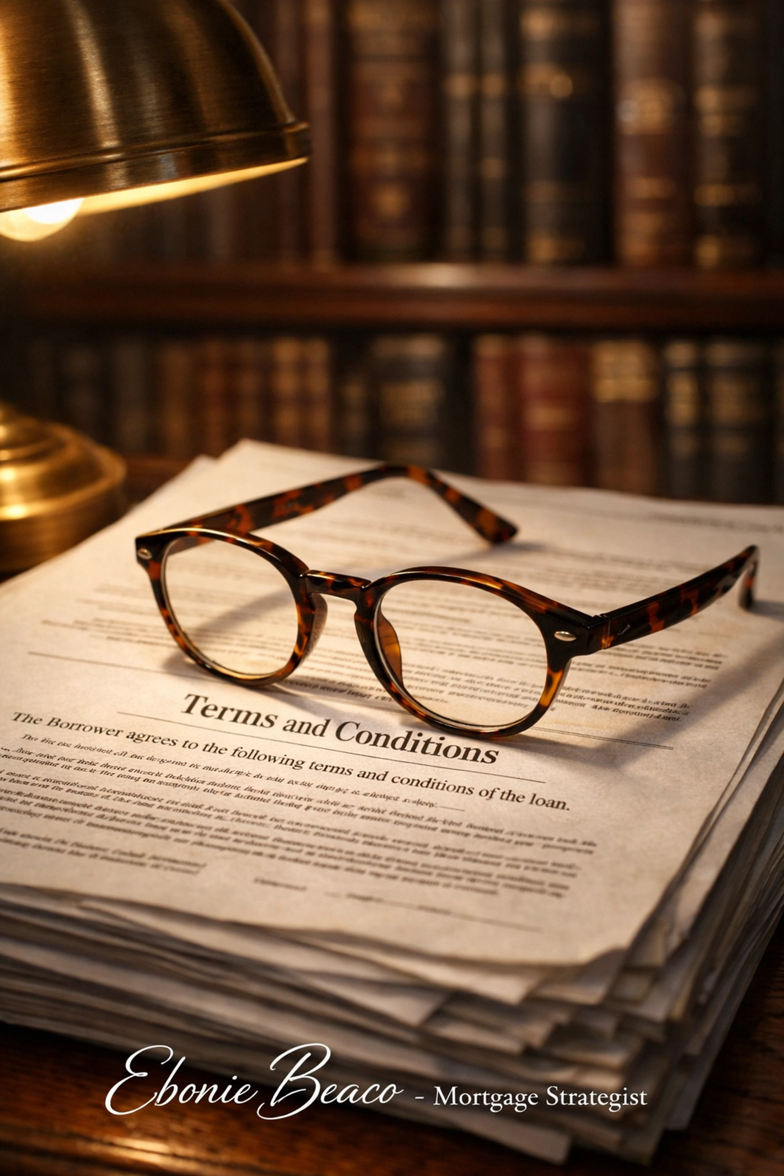 Reading glasses on HELOC loan documents highlighting terms and conditions for Michigan and Virginia borrowers.